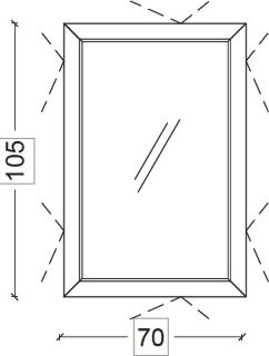 Зеркало с подсветкой Armadi Art Dolce 567-WW 70 см белый